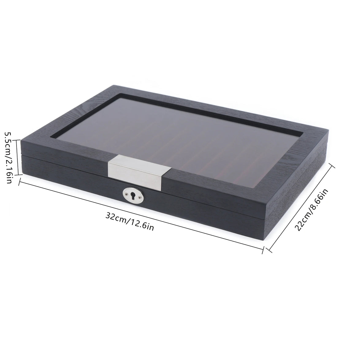 Wood Pen Display Box Luxury Fountain Pen Collector 12 Slot Pen Storage Organizer Case with a Key
