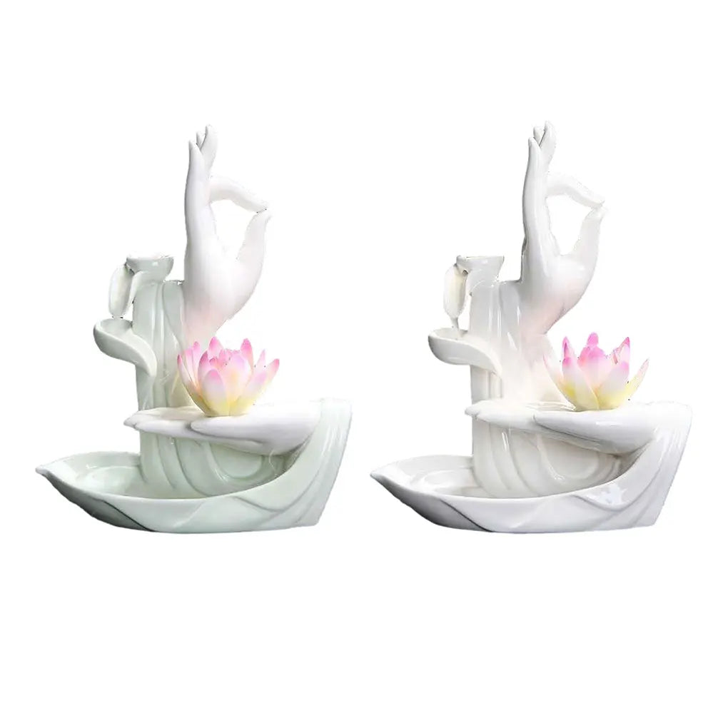 Ceramics Sturdy And Durable Backflow Incense Holder For Reliable Experience Unique Incense Holders white porcelain