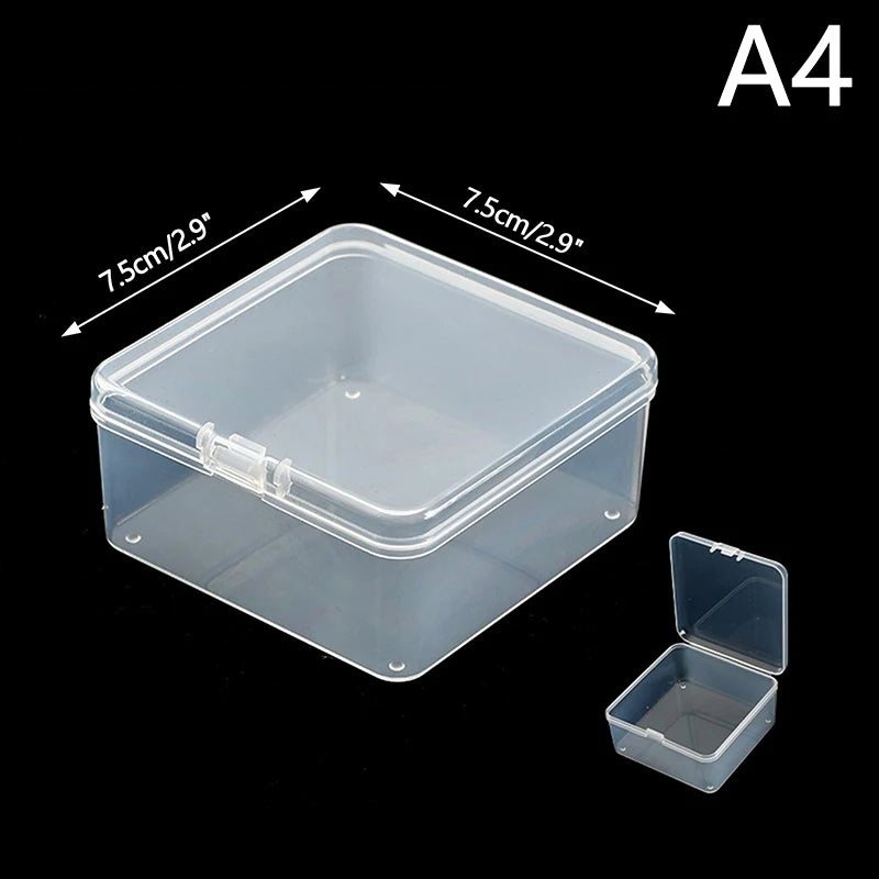 New Transparent Plastic Storage Box Photocards Small Card Storage Box Desk Organizer Box Classification Box Stationery