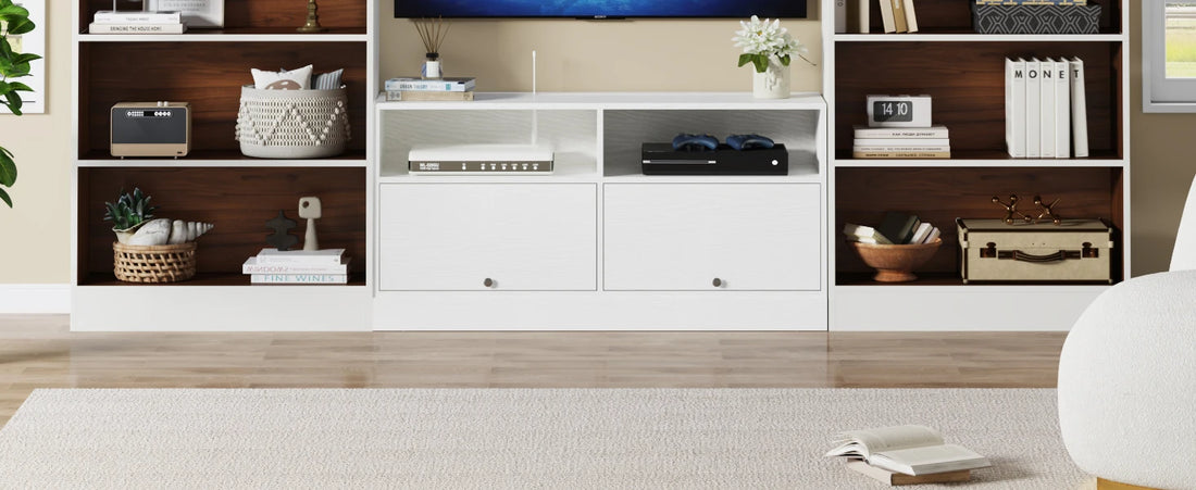 5-Shelf White Bookcase, 70.9'' Tall Bookshelf with Storage Shelves,  Free-Standing Library Book Shelving Unit for Living Room