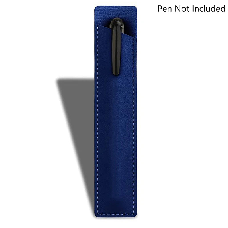 Portable Solid Color PU Leather Pen Case Advertising Gift Pencil Bag Fountain Pen Ballpoint Pen Scratch-resistant Pen Case