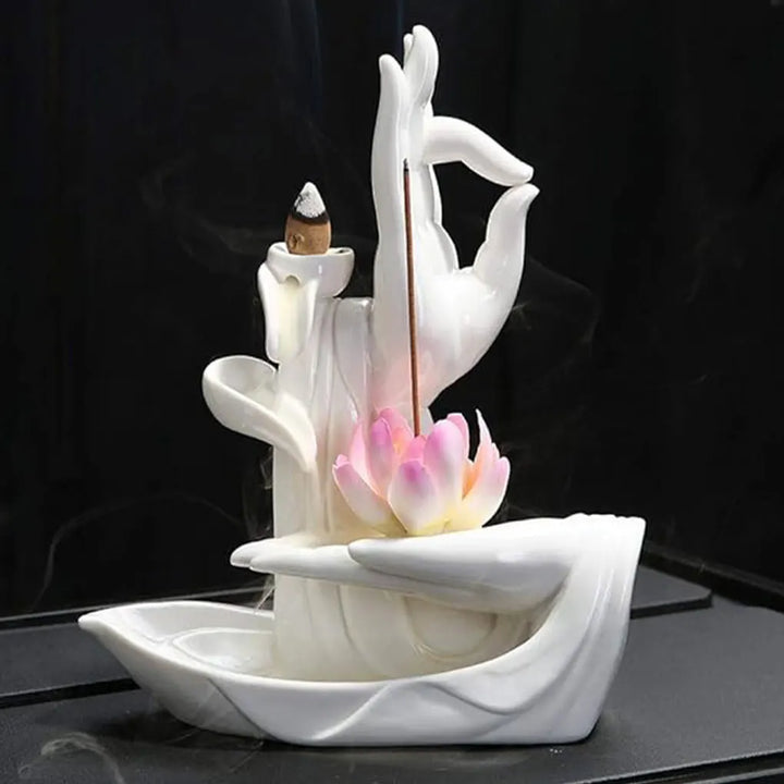 Ceramics Sturdy And Durable Backflow Incense Holder For Reliable Experience Unique Incense Holders white porcelain