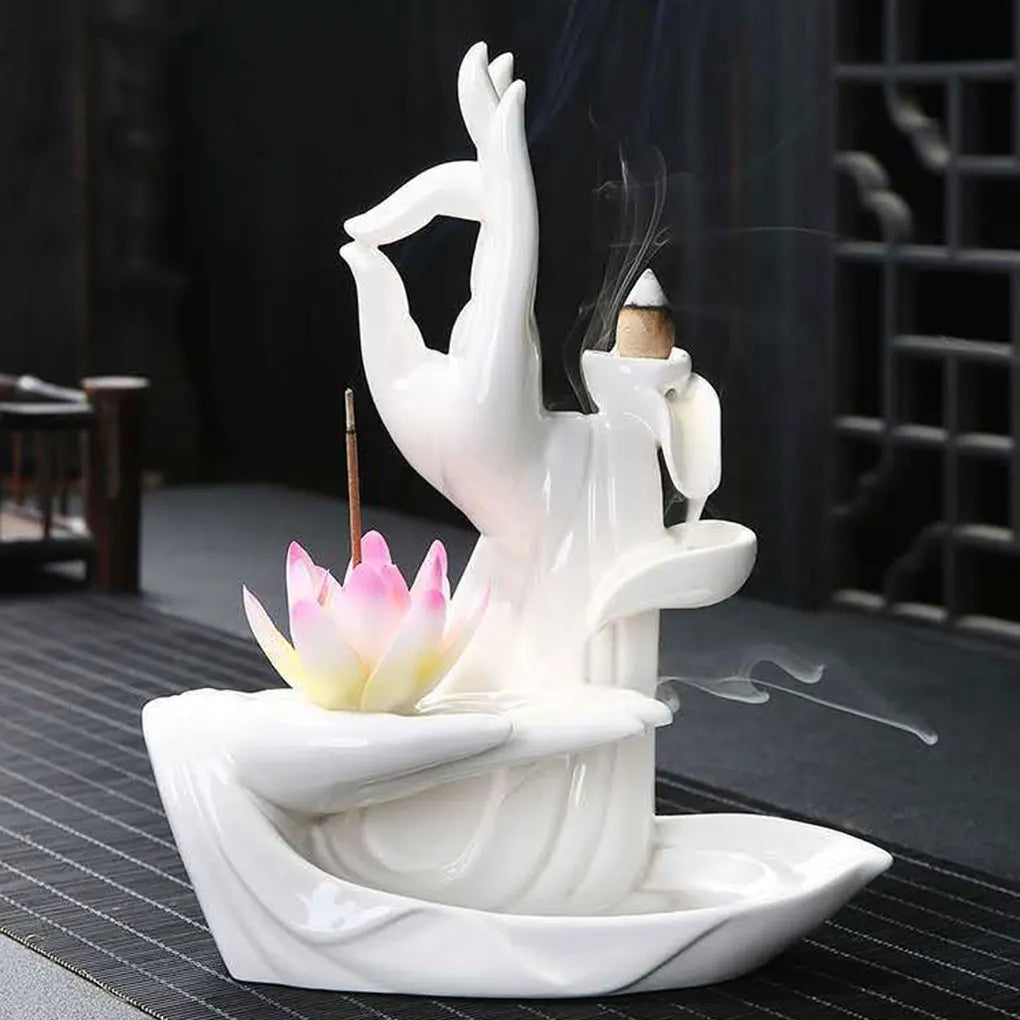 Ceramics Sturdy And Durable Backflow Incense Holder For Reliable Experience Unique Incense Holders white porcelain