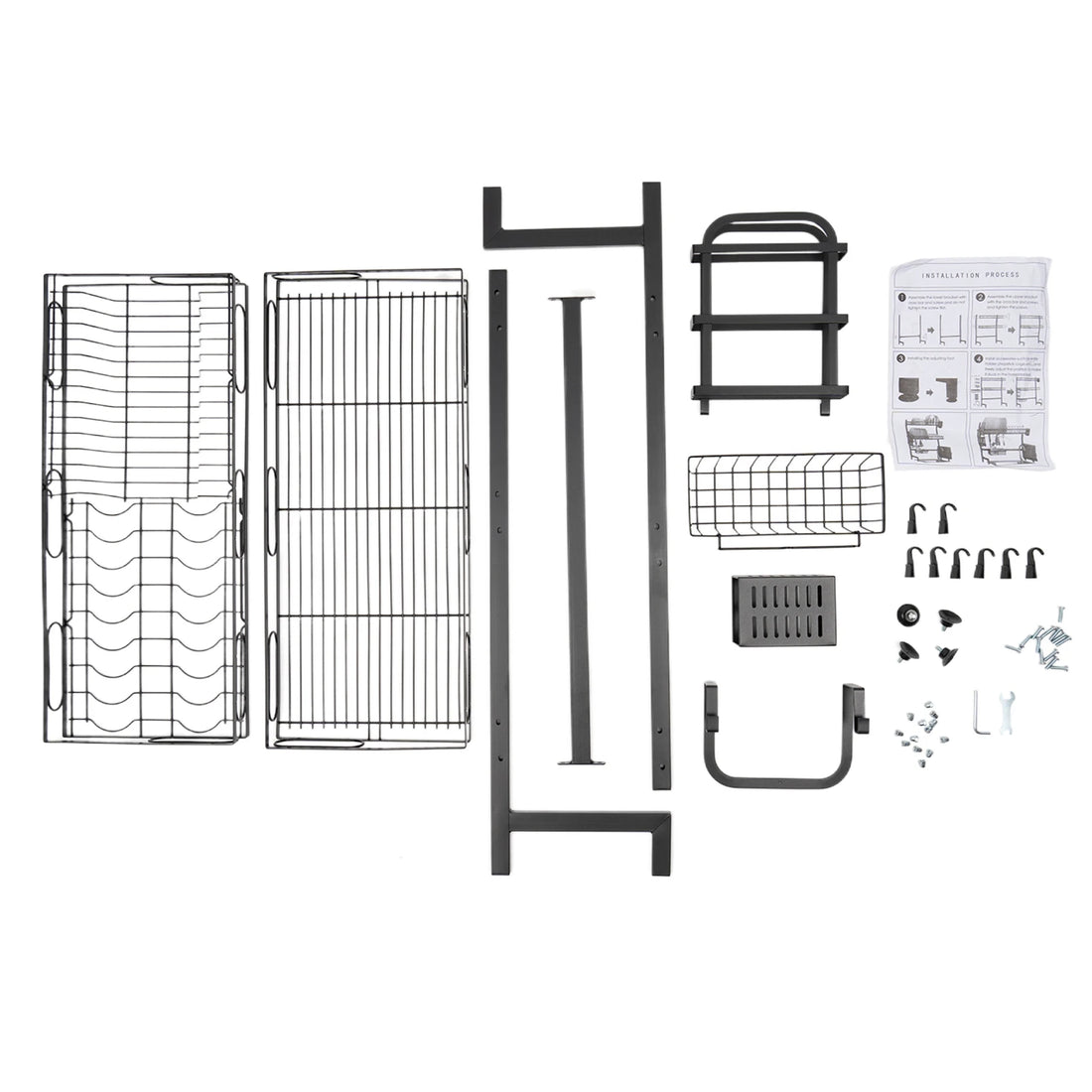 2-Tier Over Sink Dish Drying Rack Wear-Resistant Cutlery Drainer Kitchen Shelf Large Capacity Cup Organizing for Storing Dishes