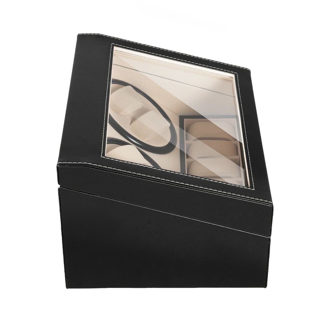 4+6 Watch Winder Automatic Watches Shaker PU Leather Mechanical Watch Box Watch Jewelry Display Box Storage Case