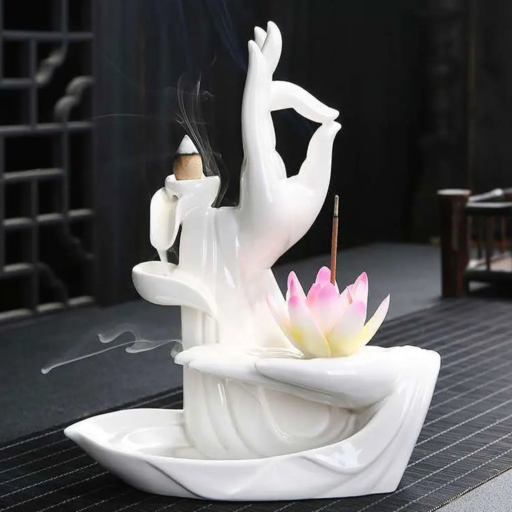 Ceramics Sturdy And Durable Backflow Incense Holder For Reliable Experience Unique Incense Holders white porcelain