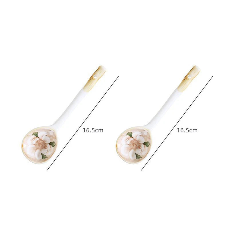 Ramen Bowls And Spoons Creative Ceramics Anti-scald Instant Noodle Bowl Cute Bowl Pretty Bowl
