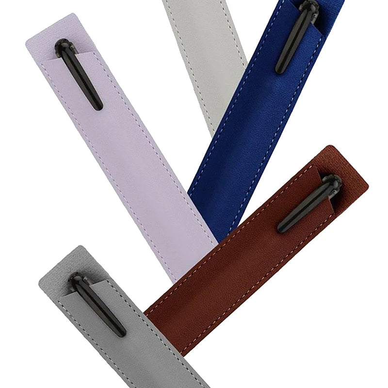 Portable Solid Color PU Leather Pen Case Advertising Gift Pencil Bag Fountain Pen Ballpoint Pen Scratch-resistant Pen Case