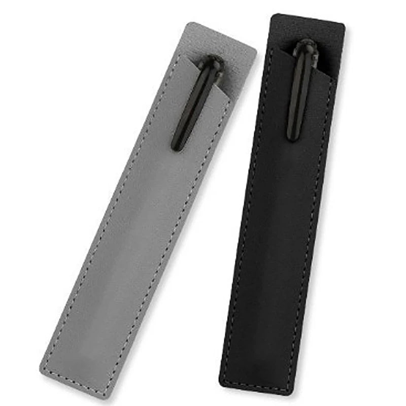 Portable Solid Color PU Leather Pen Case Advertising Gift Pencil Bag Fountain Pen Ballpoint Pen Scratch-resistant Pen Case