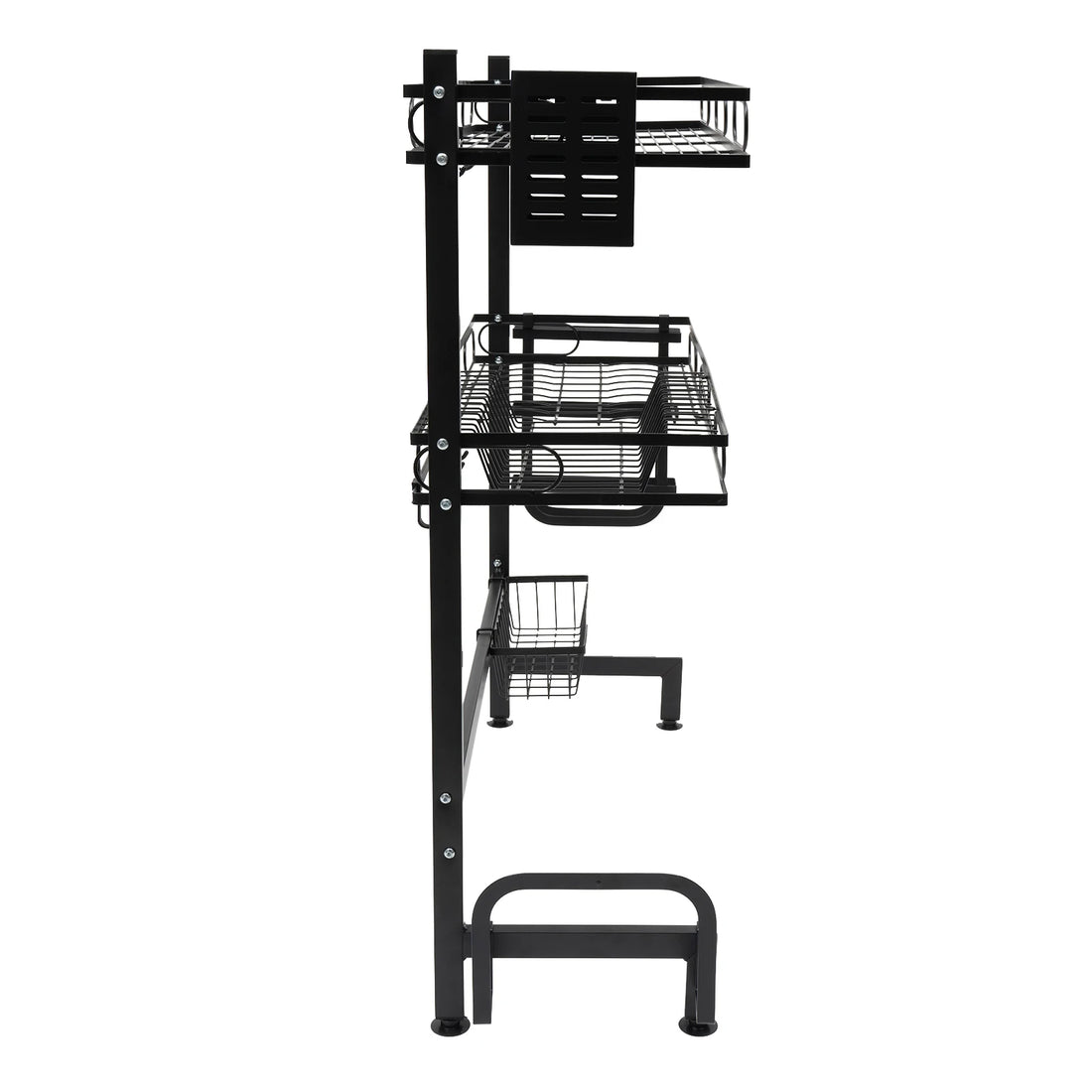 2-Tier Over Sink Dish Drying Rack Wear-Resistant Cutlery Drainer Kitchen Shelf Large Capacity Cup Organizing for Storing Dishes