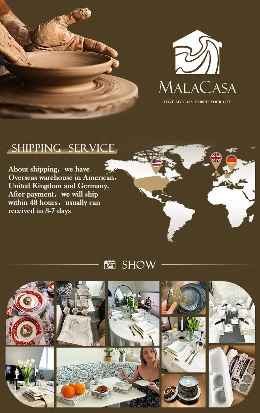 MALACASA FLORA Ceramics Tableware 26PCS Nordic European Marble Gray Porcelain Tableware Set with 6 Bowl Dinner Plate Dessert