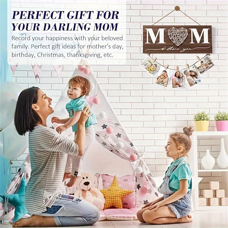 Wooden Photo Holder Mothers Birthday Gifts for Mom Aunt Picture Frame Mother-in-Law Gifts Mom Photo Holder Mothers Day Gifts