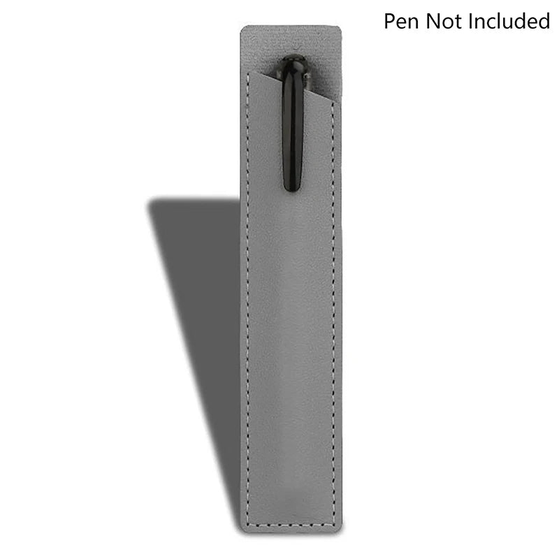 Portable Solid Color PU Leather Pen Case Advertising Gift Pencil Bag Fountain Pen Ballpoint Pen Scratch-resistant Pen Case