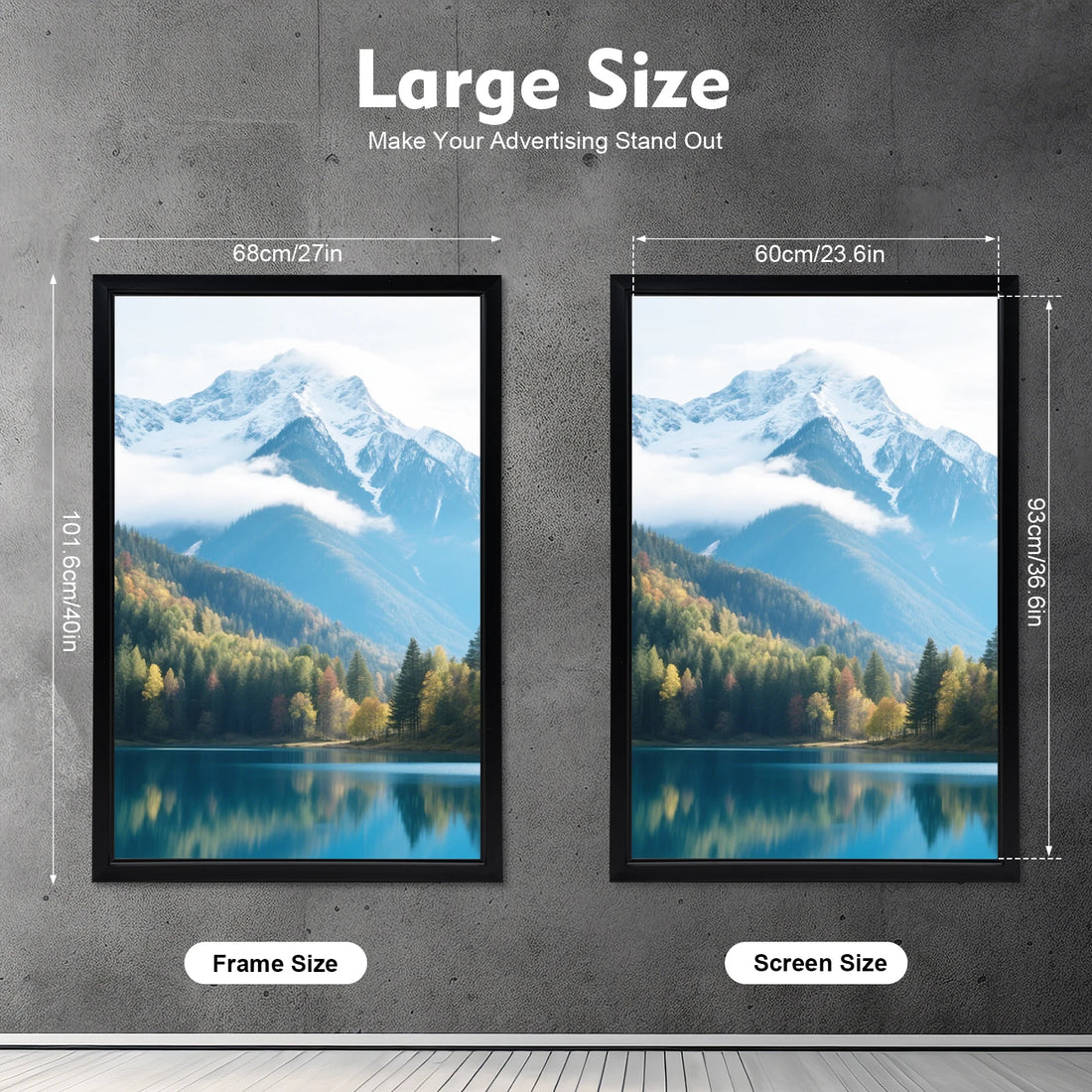 18W NEW LED Backlit Movie Poster Advertising Display Art Picture Frame Light Box