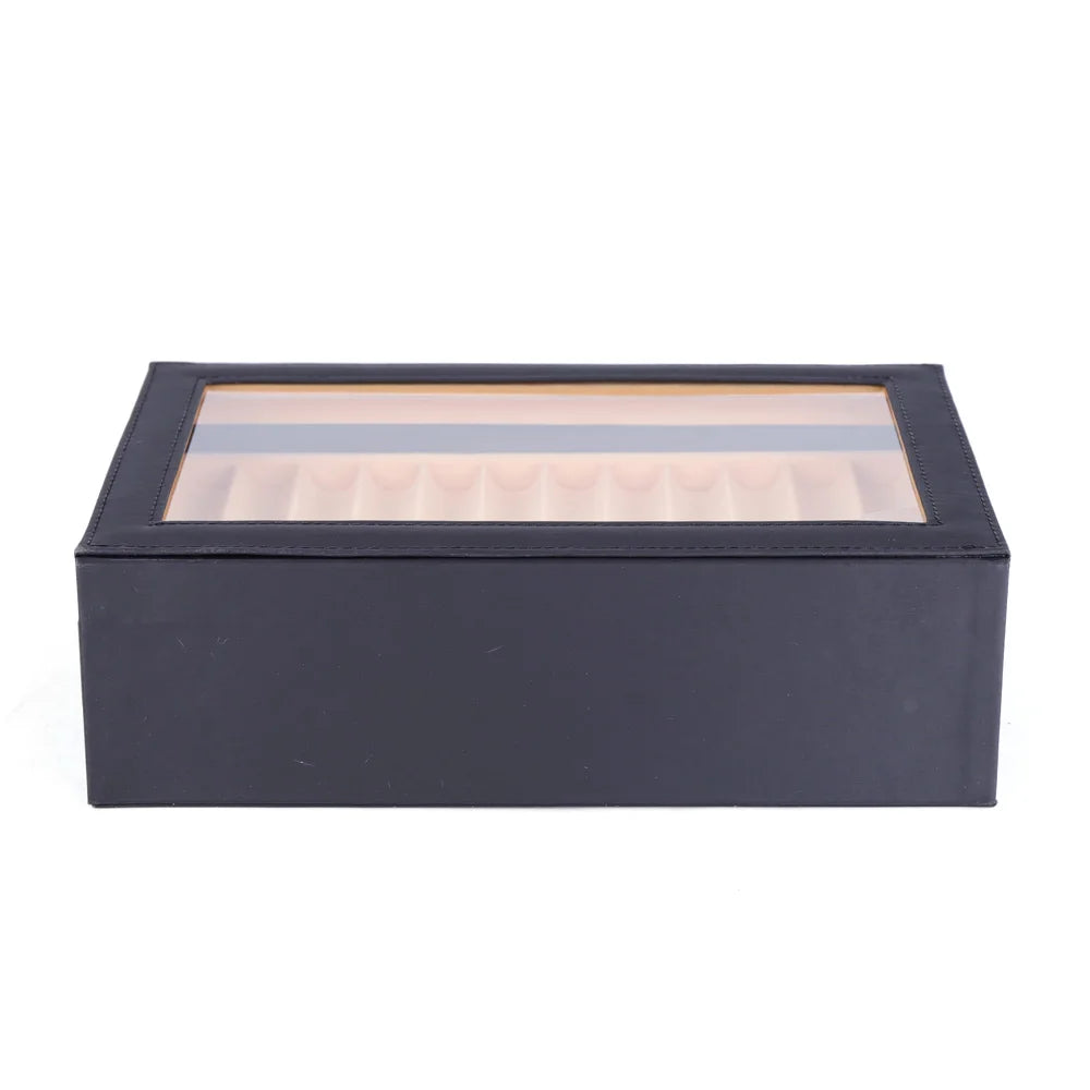 24 Fountain Pen Display Case Holder Leather Storage Collector Organizer Box