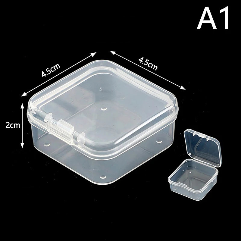 New Transparent Plastic Storage Box Photocards Small Card Storage Box Desk Organizer Box Classification Box Stationery